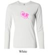 Ladies Shirt Breast Cancer Peace Love Hope Long Sleeve Tee T-Shirt