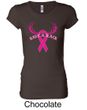 Ladies Shirt Breast Cancer Save a Rack Longer Length Tee T-Shirt