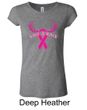 Ladies Shirt Breast Cancer Save a Rack Longer Length Tee T-Shirt
