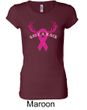 Ladies Shirt Breast Cancer Save a Rack Longer Length Tee T-Shirt