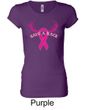 Ladies Shirt Breast Cancer Save a Rack Longer Length Tee T-Shirt