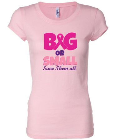 Ladies Shirt Breast Cancer Save Them All Longer Length Tee T-Shirt