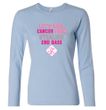 Ladies Shirt Breast Cancer Second 2nd Base Long Sleeve Tee T-Shirt