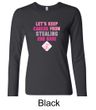 Ladies Shirt Breast Cancer Second 2nd Base Long Sleeve Tee T-Shirt