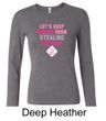 Ladies Shirt Breast Cancer Second 2nd Base Long Sleeve Tee T-Shirt