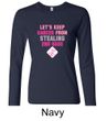 Ladies Shirt Breast Cancer Second 2nd Base Long Sleeve Tee T-Shirt