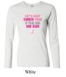 Ladies Shirt Breast Cancer Second 2nd Base Long Sleeve Tee T-Shirt