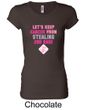 Ladies Shirt Breast Cancer Second 2nd Base Longer Length Tee T-Shirt