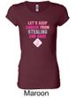 Ladies Shirt Breast Cancer Second 2nd Base Longer Length Tee T-Shirt