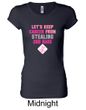 Ladies Shirt Breast Cancer Second 2nd Base Longer Length Tee T-Shirt
