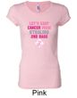 Ladies Shirt Breast Cancer Second 2nd Base Longer Length Tee T-Shirt
