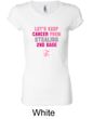 Ladies Shirt Breast Cancer Second 2nd Base Longer Length Tee T-Shirt