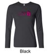 Ladies Shirt Breast Cancer Walkin For a Cure Long Sleeve Tee T-Shirt