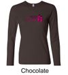 Ladies Shirt Breast Cancer Walkin For a Cure Long Sleeve Tee T-Shirt