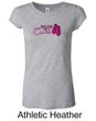 Ladies Shirt Breast Cancer Walkin For a Cure Longer Length Tee T-Shirt