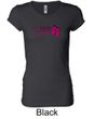 Ladies Shirt Breast Cancer Walkin For a Cure Longer Length Tee T-Shirt