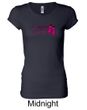 Ladies Shirt Breast Cancer Walkin For a Cure Longer Length Tee T-Shirt