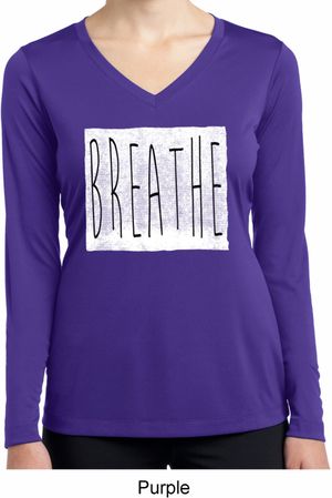 Ladies Shirt Breathe Dry Wicking Long Sleeve Tee