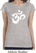 Ladies Shirt Brushstroke Aum Longer Length Tee T-Shirt