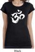 Ladies Shirt Brushstroke Aum Longer Length Tee T-Shirt