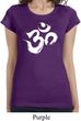 Ladies Shirt Brushstroke Aum Longer Length Tee T-Shirt