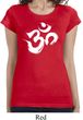 Ladies Shirt Brushstroke Aum Longer Length Tee T-Shirt
