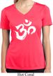 Clearance - Ladies Brushstroke Aum Moisture Wicking V-neck Tee