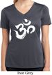 Clearance - Ladies Brushstroke Aum Moisture Wicking V-neck Tee