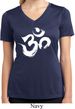 Clearance - Ladies Brushstroke Aum Moisture Wicking V-neck Tee