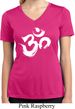 Clearance - Ladies Brushstroke Aum Moisture Wicking V-neck Tee