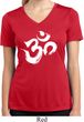 Clearance - Ladies Brushstroke Aum Moisture Wicking V-neck Tee