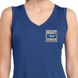 Ladies Shirt Built Ford Pocket Print Sleeveless Moisture Wicking Tee