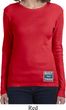 Ladies Shirt Built Ford Tough Bottom Print Long Sleeve Tee T-Shirt