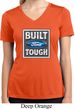 Ladies Shirt Built Ford Tough Moisture Wicking V-neck Tee T-Shirt