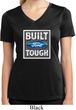 Ladies Shirt Built Ford Tough Moisture Wicking V-neck Tee T-Shirt