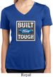 Ladies Shirt Built Ford Tough Moisture Wicking V-neck Tee T-Shirt