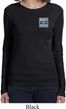 Ladies Shirt Built Ford Tough Pocket Print Long Sleeve Tee T-Shirt