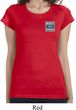 Ladies Shirt Built Ford Tough Pocket Print Longer Length Tee T-Shirt