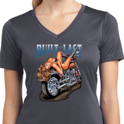 Ladies Shirt Built To Last Moisture Wicking V-neck Tee