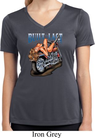 Ladies Shirt Built To Last Moisture Wicking V-neck Tee
