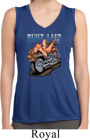 Ladies Shirt Built To Last Sleeveless Moisture Wicking Tee