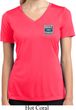 Ladies Shirt Built Tough Pocket Print Moisture Wicking V-neck T-Shirt