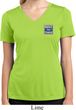 Ladies Shirt Built Tough Pocket Print Moisture Wicking V-neck T-Shirt
