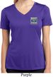 Ladies Shirt Built Tough Pocket Print Moisture Wicking V-neck T-Shirt