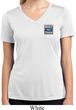Ladies Shirt Built Tough Pocket Print Moisture Wicking V-neck T-Shirt