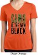 Ladies Shirt Camo is the New Black Moisture Wicking V-neck Tee T-Shirt