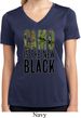 Ladies Shirt Camo is the New Black Moisture Wicking V-neck Tee T-Shirt
