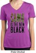 Ladies Shirt Camo is the New Black Moisture Wicking V-neck Tee T-Shirt
