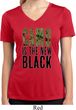 Ladies Shirt Camo is the New Black Moisture Wicking V-neck Tee T-Shirt