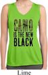 Ladies Shirt Camo is the New Black Sleeveless Moisture Wicking Tee